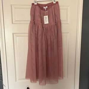 Grace & Lace Dusty Rose Maxi Skirt